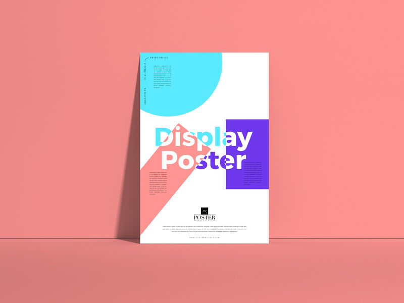 Mockup Showing a Poster Leaned against a Wall FREE PSD