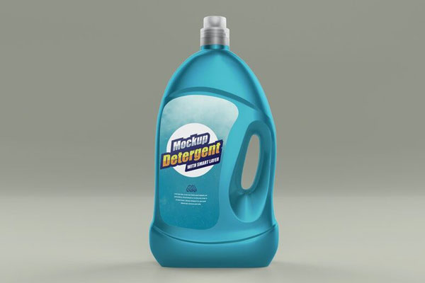 Mockup Showing a Simple Detergent Bottle FREE PSD