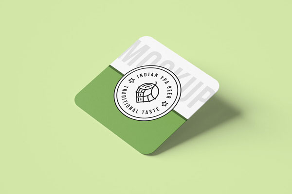 Mockup Showing a Simple Square Coaster FREE PSD