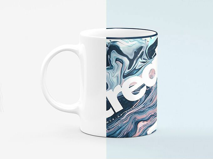 Mockup Showing Different Views of Sublimation Mug FREE PSD