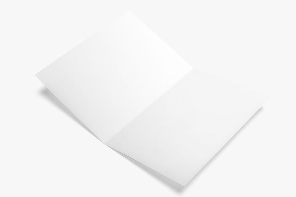 Mockup Showing Side View of Opened Greeting Card FREE PSD