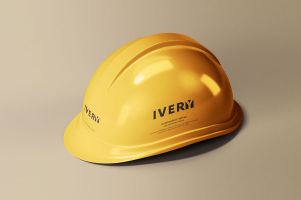 Mockup Side View of a Construction Helmet FREE PSD