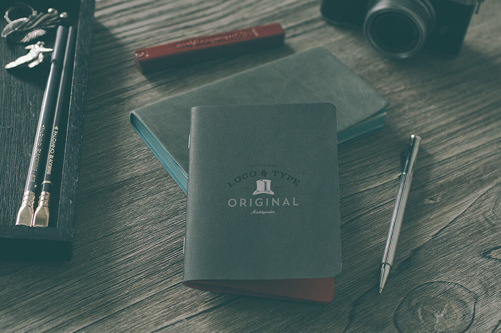 Mockups Showcasing Four Various Scene of Notebook FREE PSD