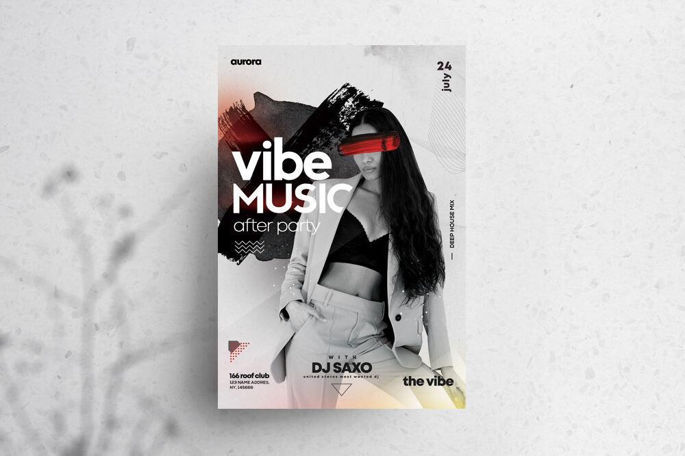 Modern After Party Flyer Template FREE PSD