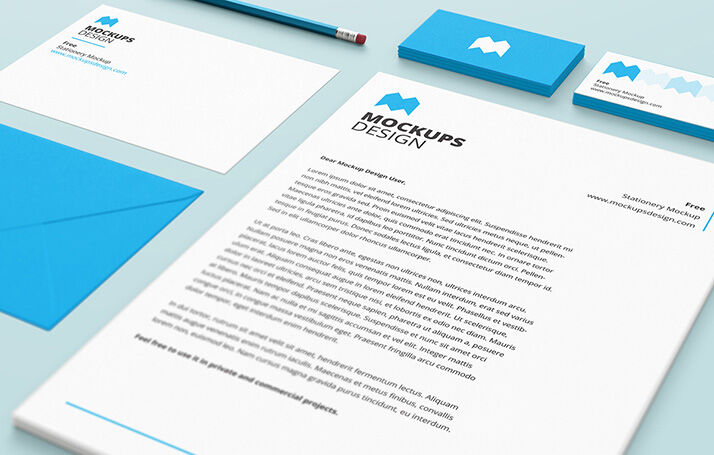 Modern and Clean Stationery Branding Mockup FREE PSD