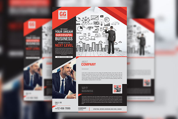 Modern Business Corporate Flyer Template FREE PSD