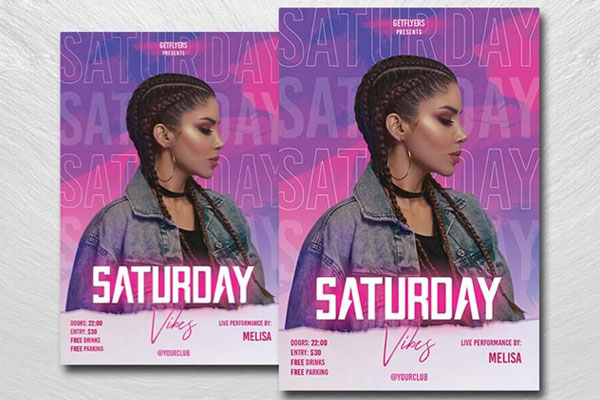 Modern Club Events Flyer Template FREE PSD