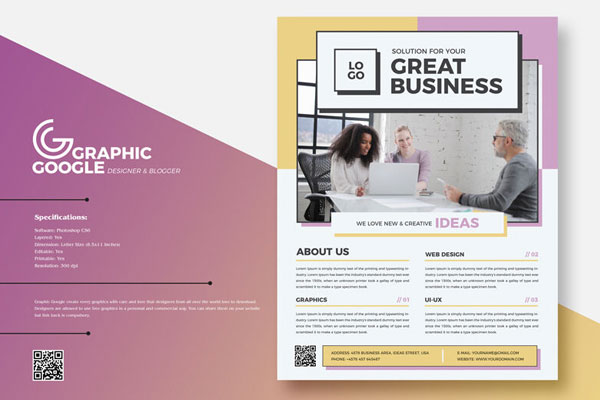 Modern Corporate Business Flyer FREE PSD