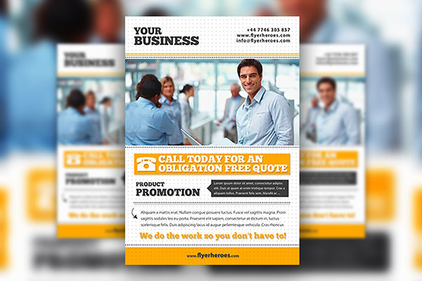 Modern Corporate Flyer Template FREE PSD