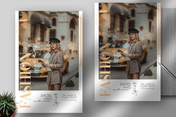 Modern Fashion Week Flyer Template FREE PSD