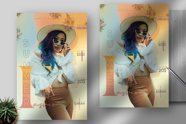 Modern Summer Fashion Flyer Template FREE PSD