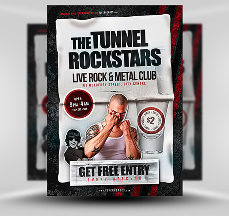 Night Club Musical Event Flyer Template FREE PSD