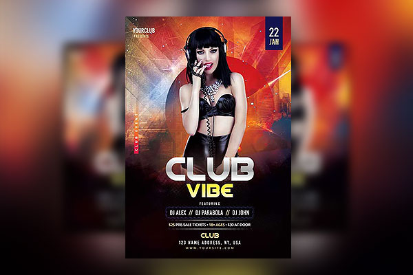 Night Club With Party Vibes Flyer Template FREE PSD