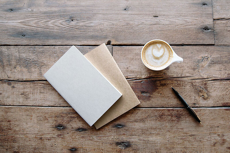 Notebook Mockup With A Cup Of Coffee And Pen FREE PSD