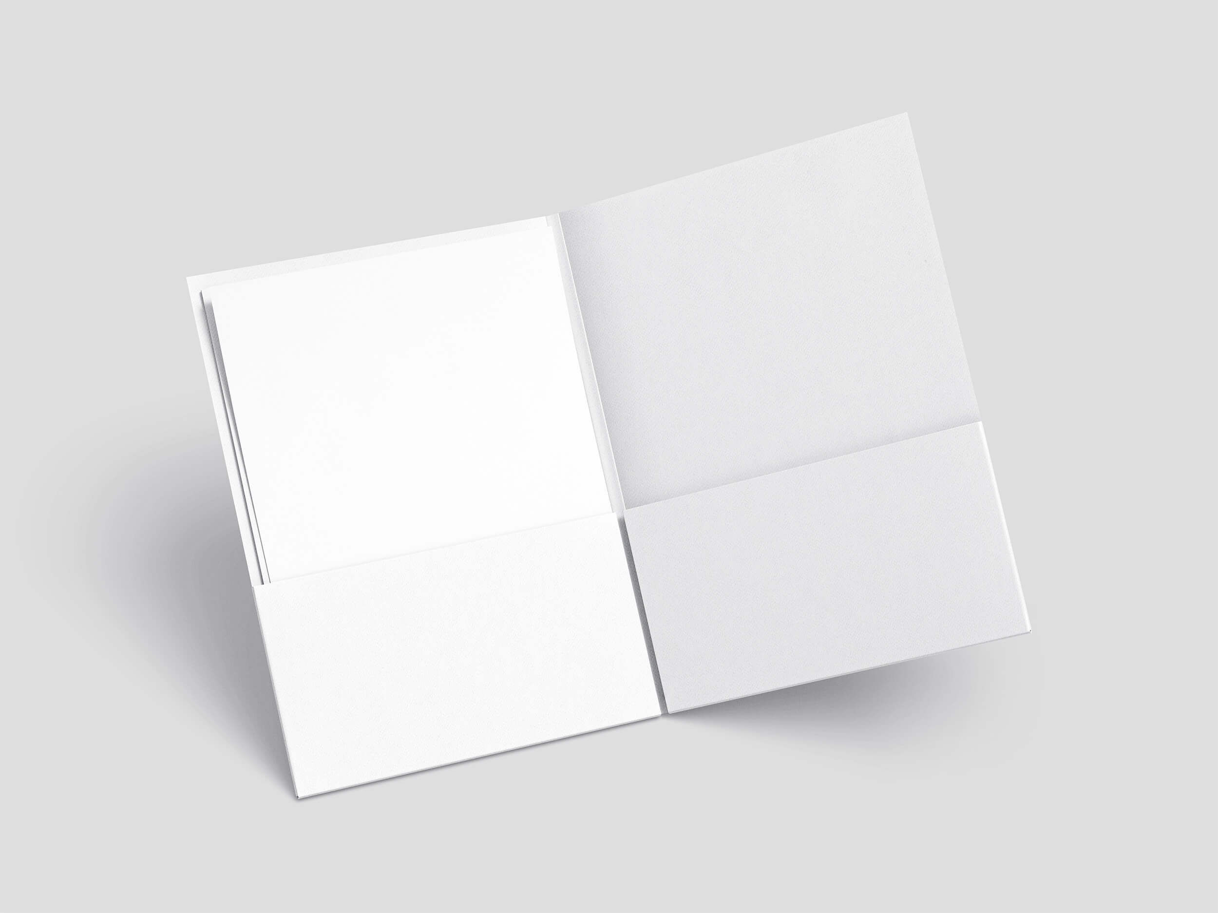 Open Inclined Folder Embedding A4 Paper Mockup FREE PSD