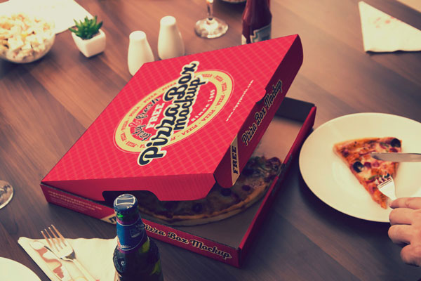 Mockup Featuring Pizza Box in Plain Background Top View (FREE) - Resource  Boy