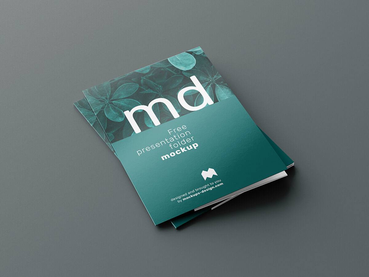 Opened Folder Mockup Inspired By Nature FREE PSD