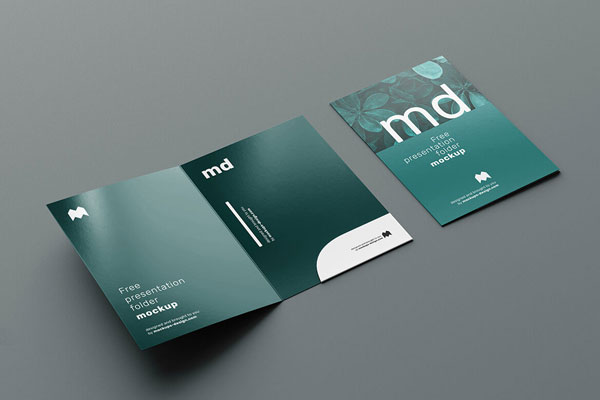 Opened Folder Mockup Inspired By Nature FREE PSD