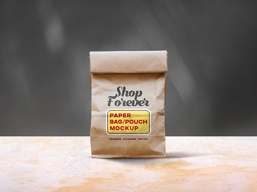 Kraft Paper Bakery Bag Mockup - Free Download Images High Quality