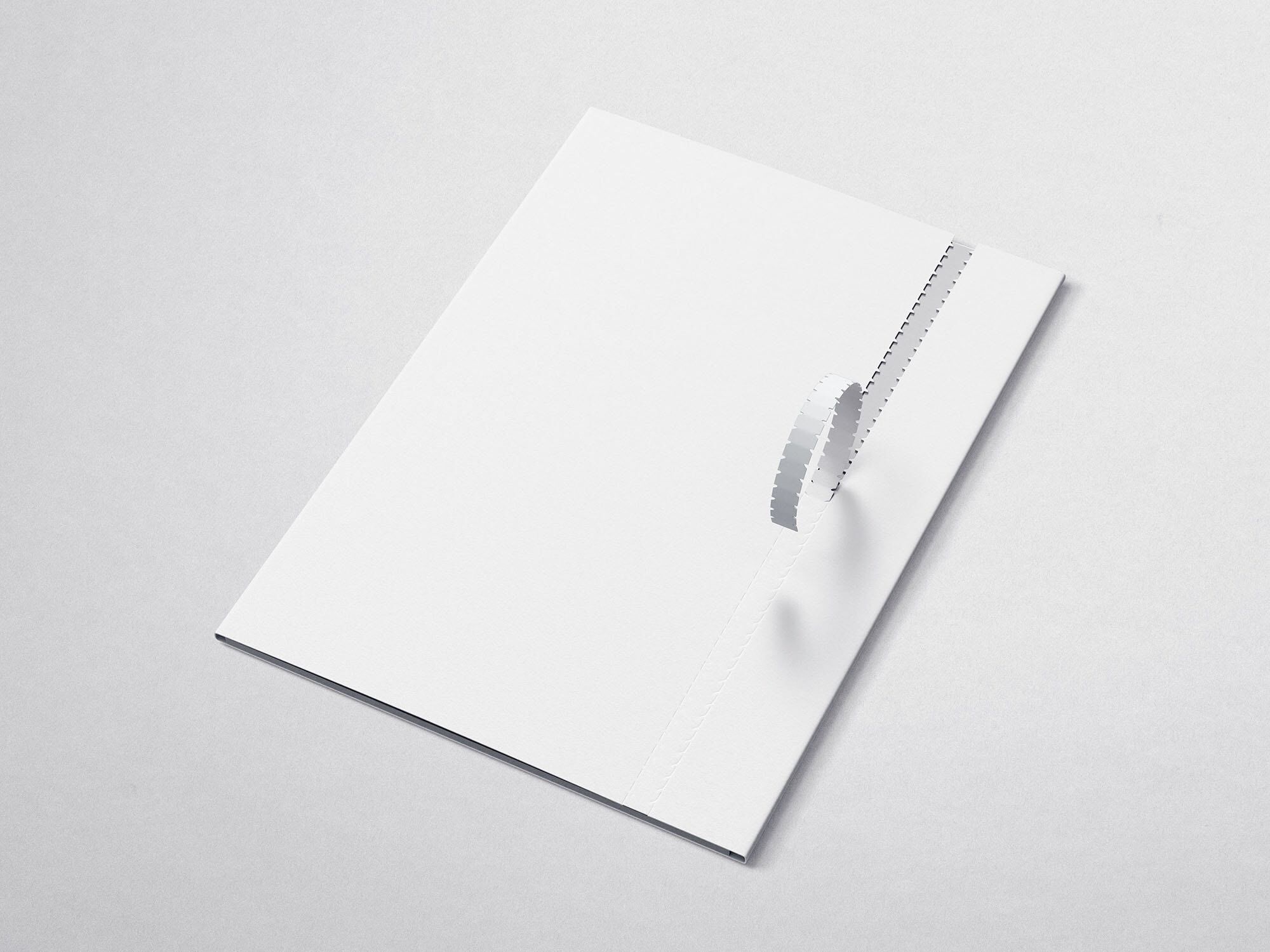 Paper Folder with a Perforation Mockup FREE PSD