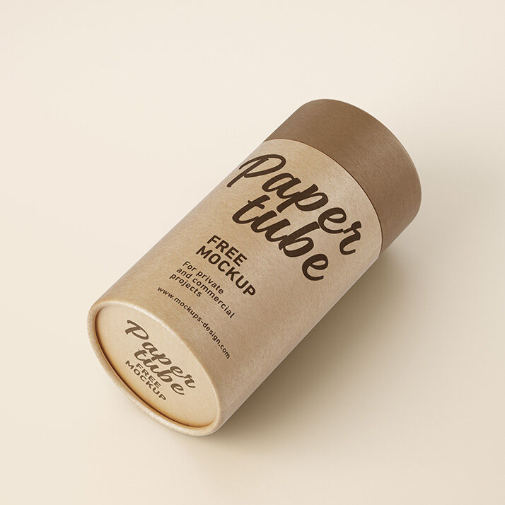 Paper Tube Mockup In Multiple Angles FREE PSD