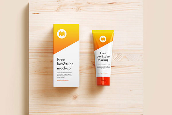 Photo-Realistic Tube and Its Box Mockup Free Download | Resource Boy