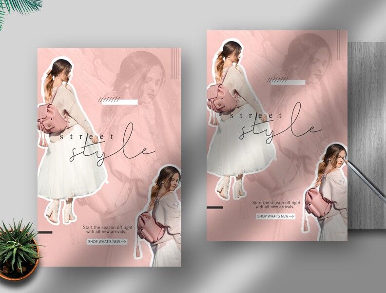 Pink Fashion Show Flyer Template FREE PSD