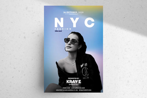 Plain Fashion Event Flyer Template FREE PSD