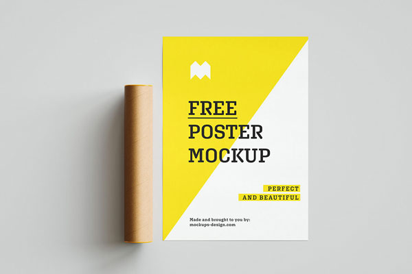 Mockup Showing a Hanging Poster (FREE) - Resource Boy