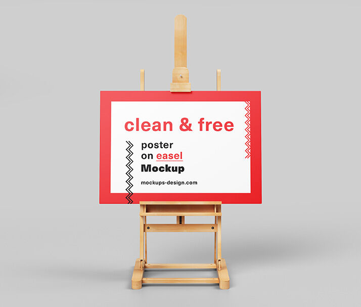 Posters Mockup On Easel FREE PSD
