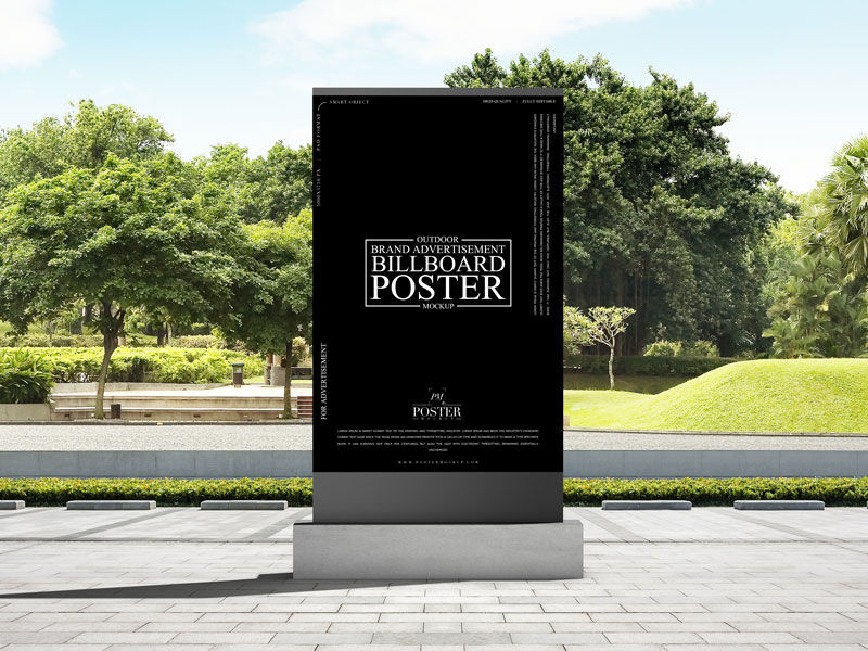 Premium Outdoor Brand Billboard Poster Mockup FREE PSD