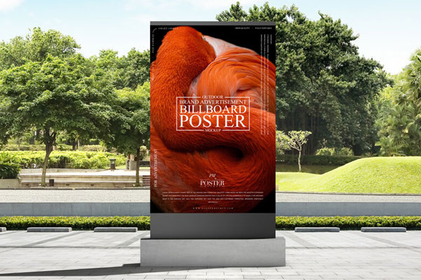 Premium Outdoor Brand Billboard Poster Mockup FREE PSD