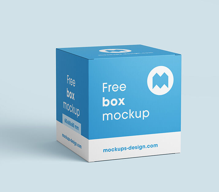Realistic Box Mockup with editable background FREE PSD