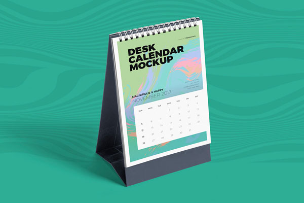 Realistic Desk Calendar Mockup FREE PSD