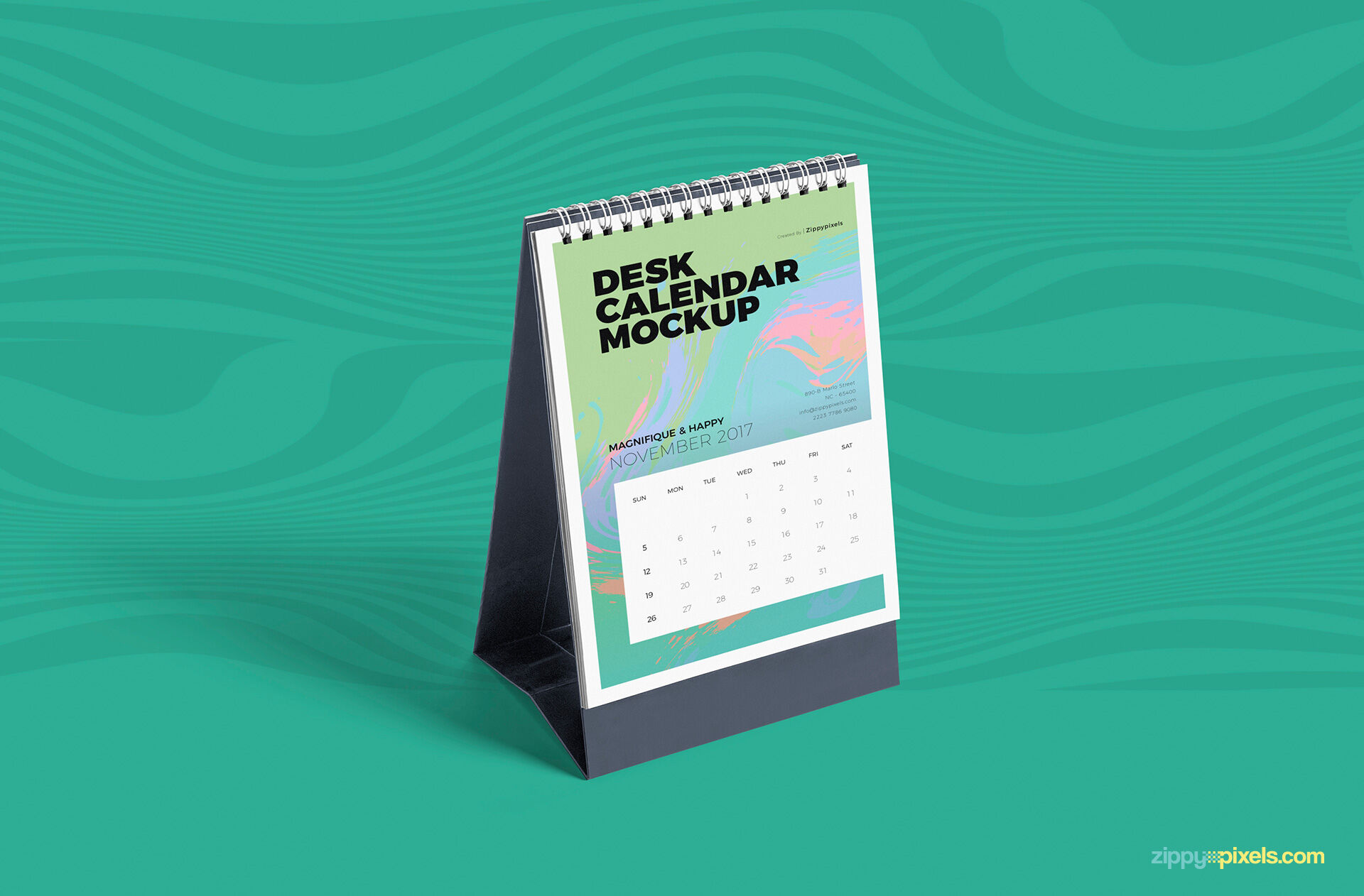 Realistic Desk Calendar Mockup (FREE) - Resource Boy