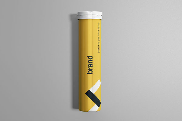 Realistic Effervescent Tablets Mockup In Golden Color FREE PSD