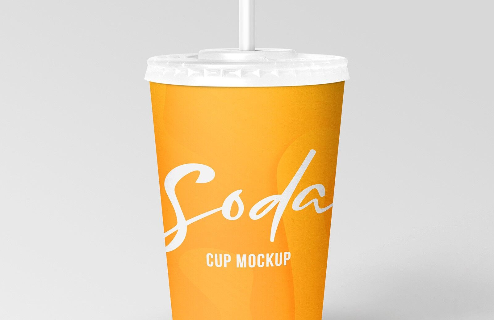 Realistic Mockup of a Soda Cup with or without Straw FREE PSD