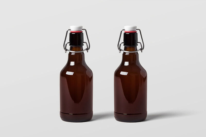 Realistic Mockup Of Two Beer Bottles FREE PSD
