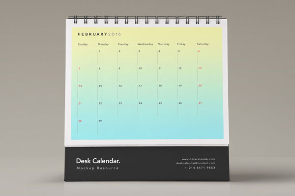 Ringed Calendar on a Desk Mockup (FREE) | Resource Boy