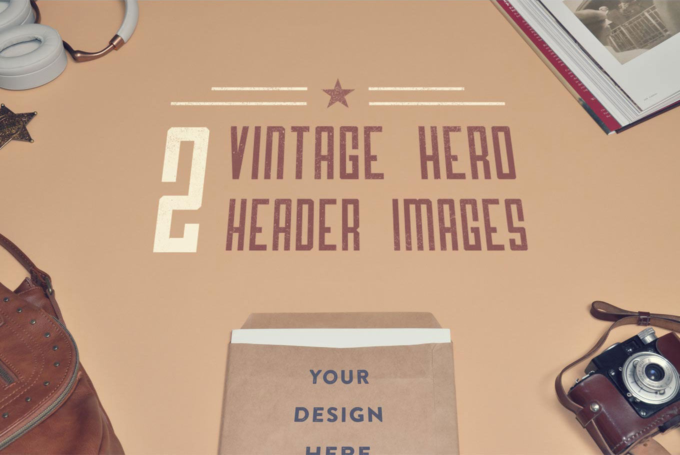 Set of Vintage Hero Header Images FREE PSD