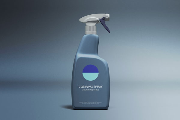 Side View of a Large Cleaning Spray Mockup FREE PSD
