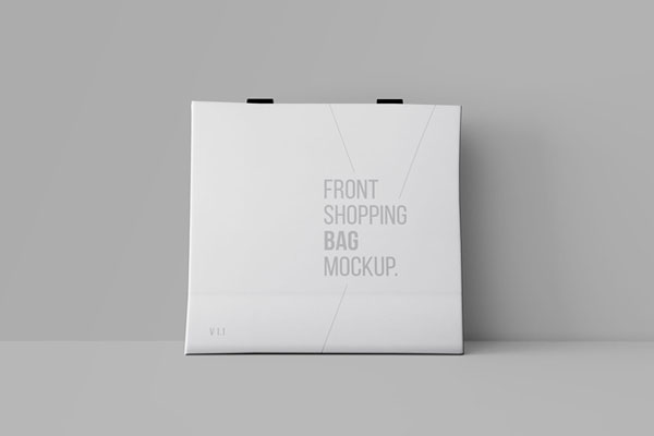 Simple Front View Shopping Bag Mockup FREE PSD