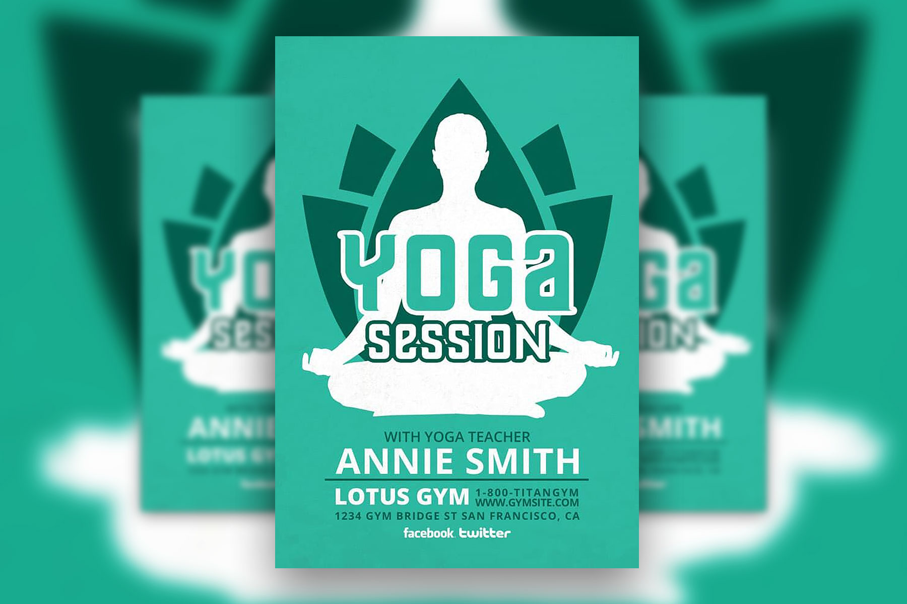 Simple Yoga Session Flyer Template Free Download | Resource Boy