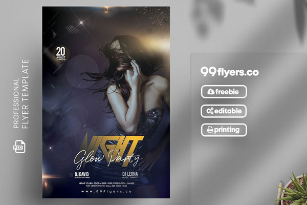 Sparky Nightclub Events Flyer Template FREE PSD