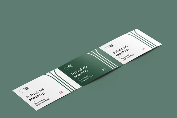 Spread Open Landscape Brochure With Changeable Options Mockup FREE PSD