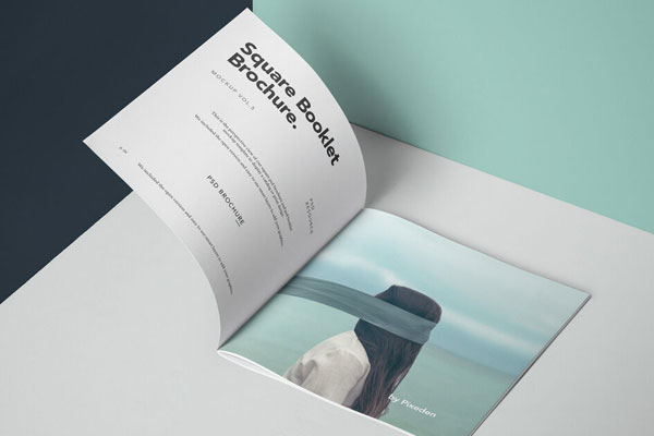 Square Booklet Brochure Mockup FREE PSD