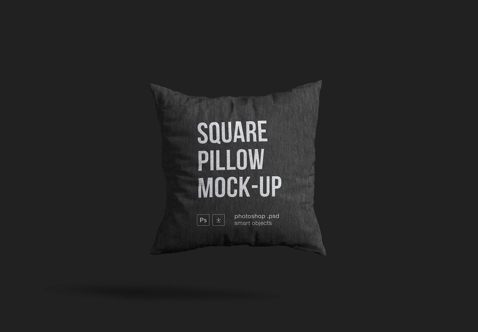 Square Pillow Mockup with Different Fabric Textures FREE PSD
