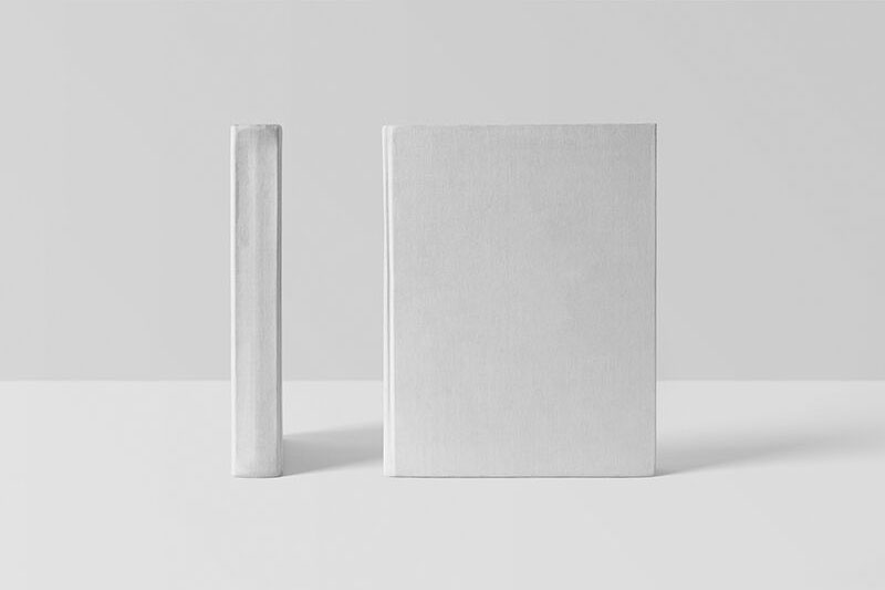 Standing Hardcover Book Mockup Featuring Front and Spine FREE PSD