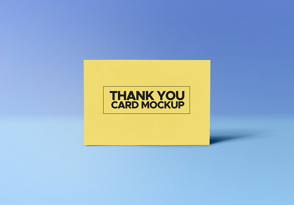 Thank You Notes Card Mockup with Changeable Background FREE PSD