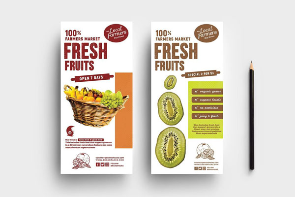 Three Colorful Farmers Market Poster and Flyer Templates FREE PSD